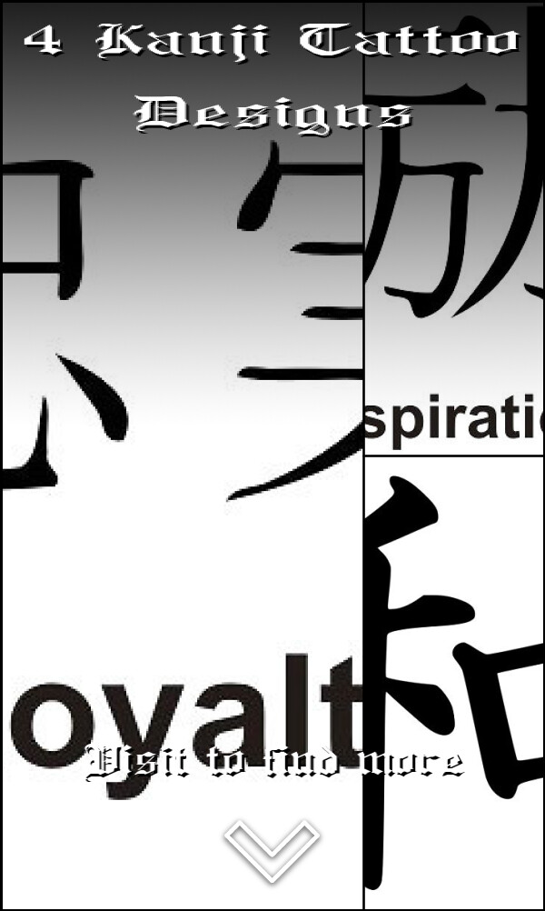 4 Kanji Tattoo Designs