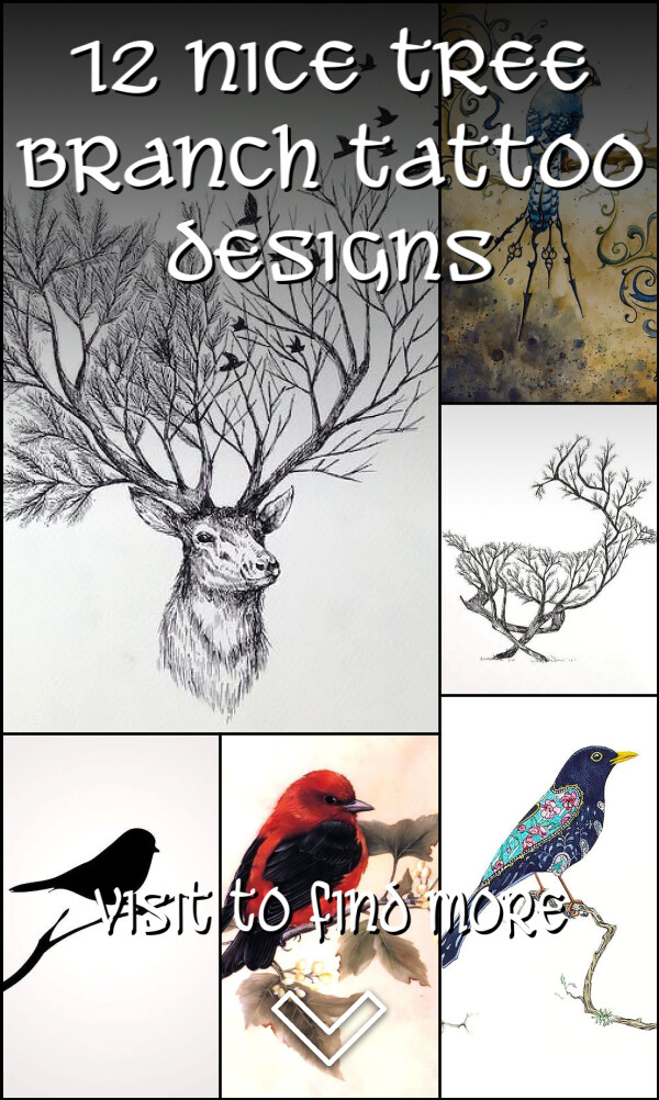 12 Nice Tree Branch Tattoo Designs