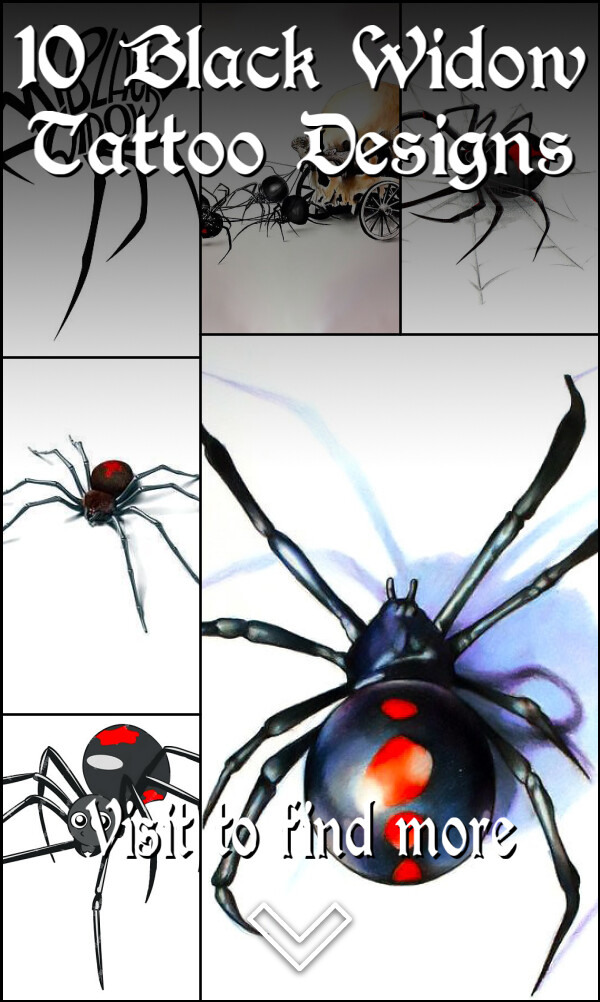 10 Black Widow Tattoo Designs