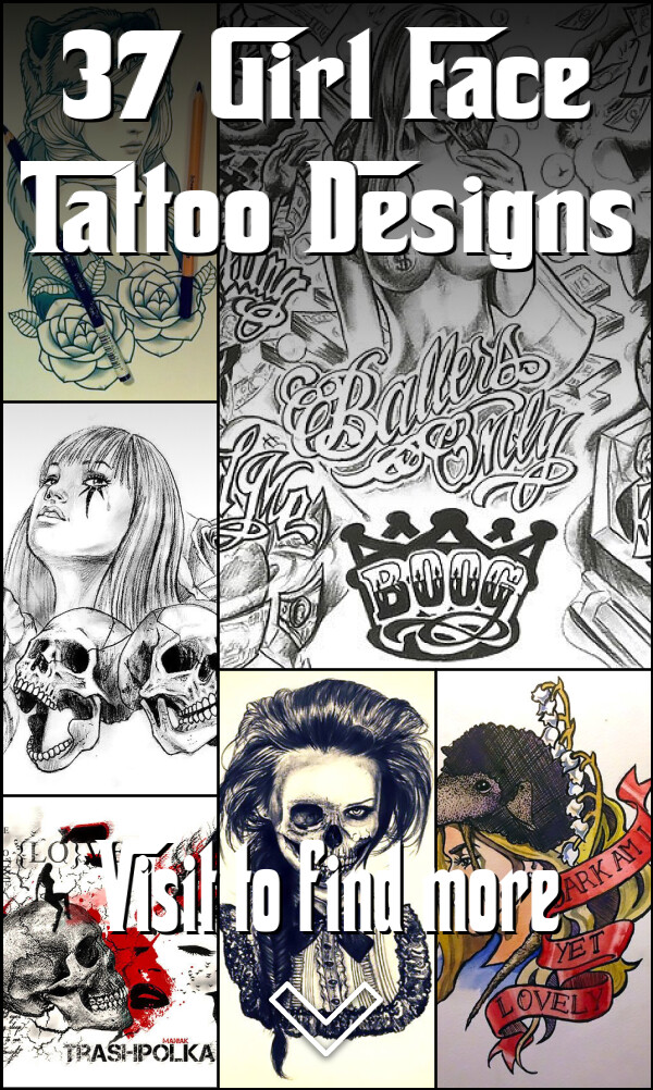 37 Girl Face Tattoo Designs