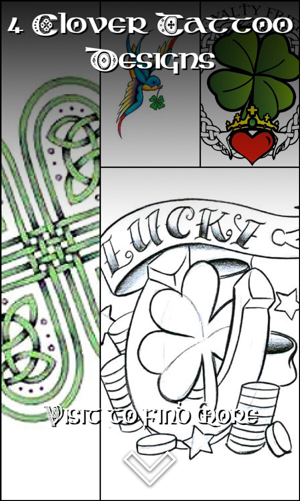 4 Clover Tattoo Designs