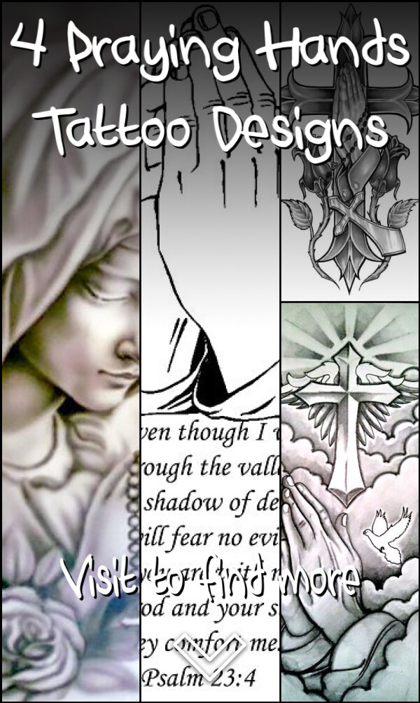 4 Praying Hands Tattoo Designs