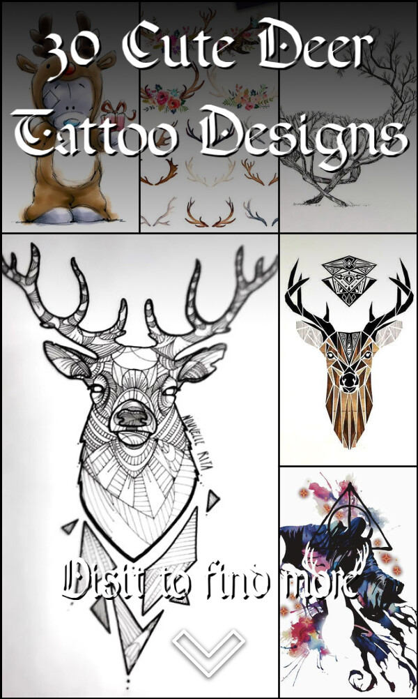 30 Cute Deer Tattoo Designs