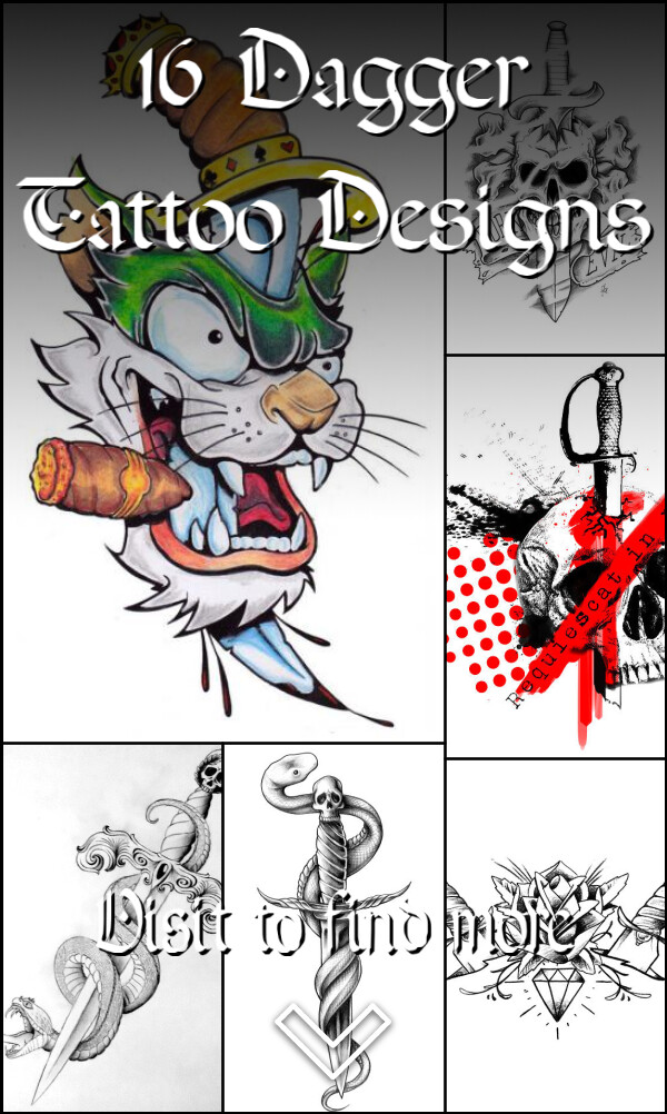 16 Dagger Tattoo Designs