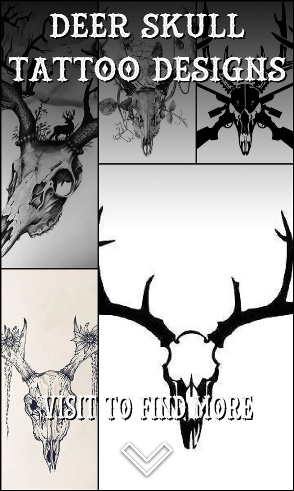 5 Deer Skull Tattoo Designs