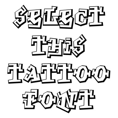 AngleGraf Tattoo Font