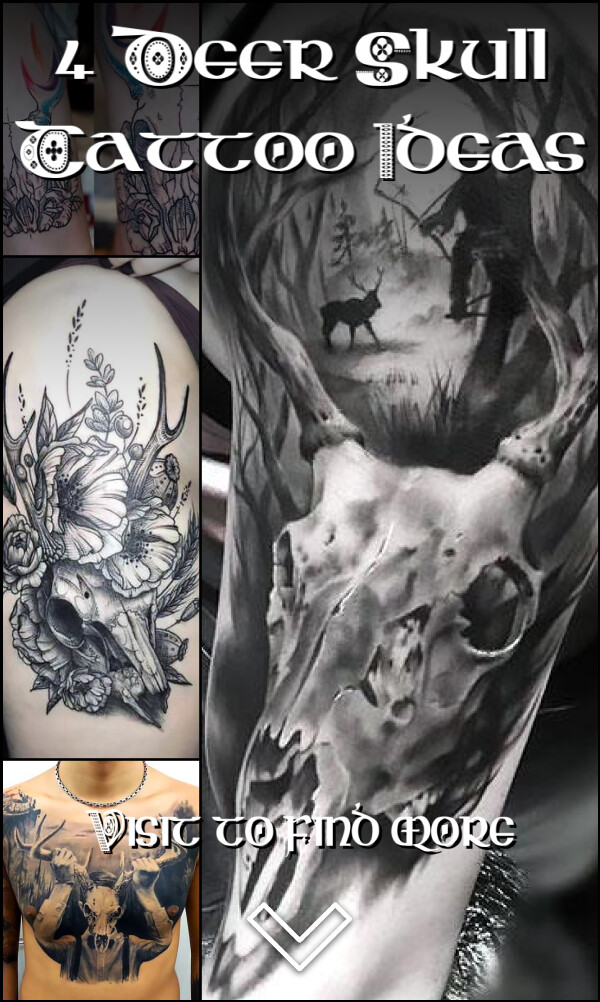 4 Deer Skull Tattoo Ideas