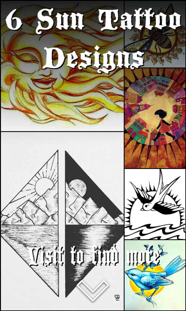 6 Sun Tattoo Designs