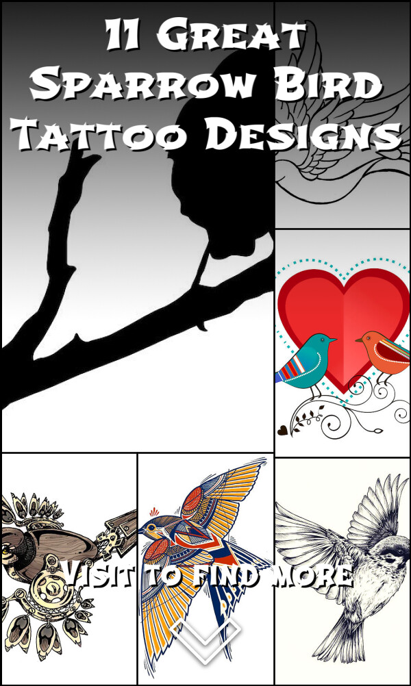 11 Great Sparrow Bird Tattoo Designs