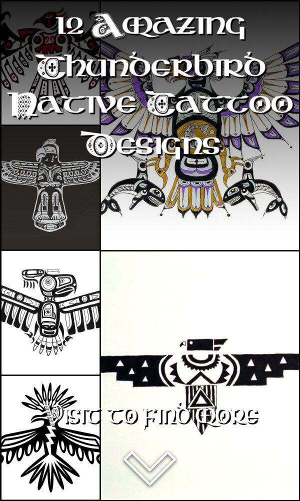 12 Amazing Thunderbird Native Tattoo Designs