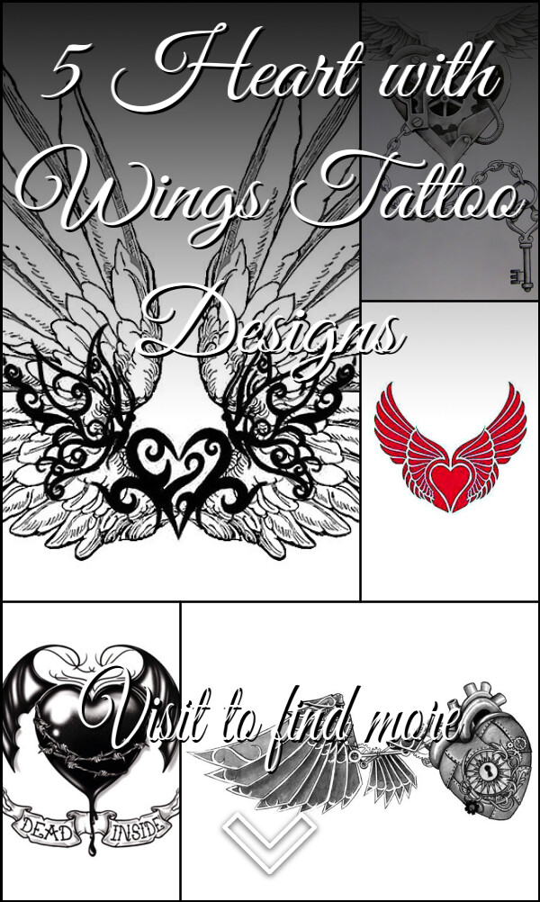 5 Heart with Wings Tattoo Designs