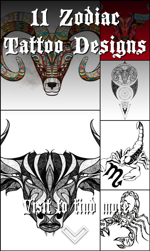 11 Zodiac Tattoo Designs