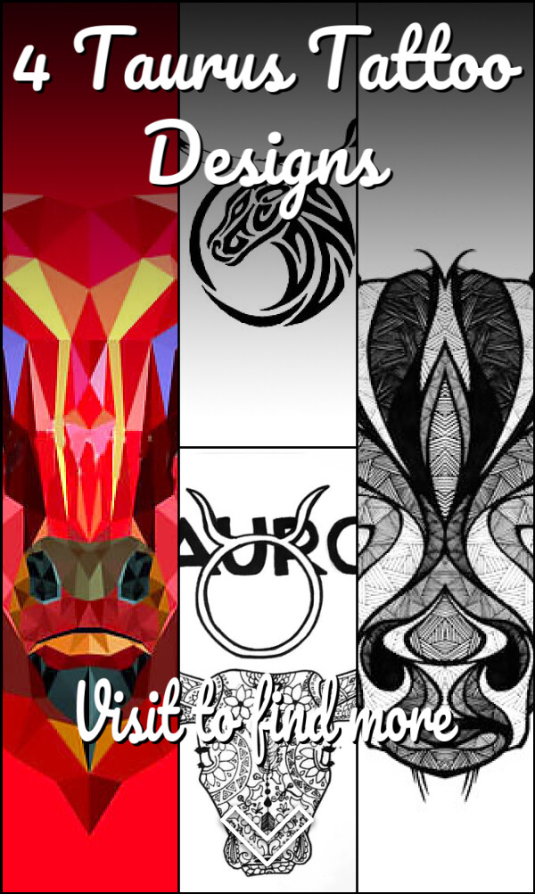 4 Taurus Tattoo Designs