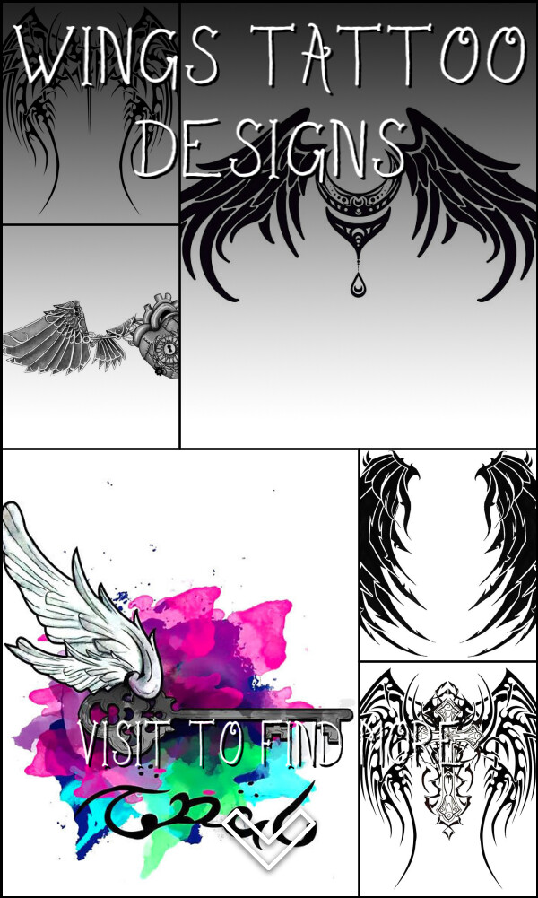 18 Wings Tattoo Designs