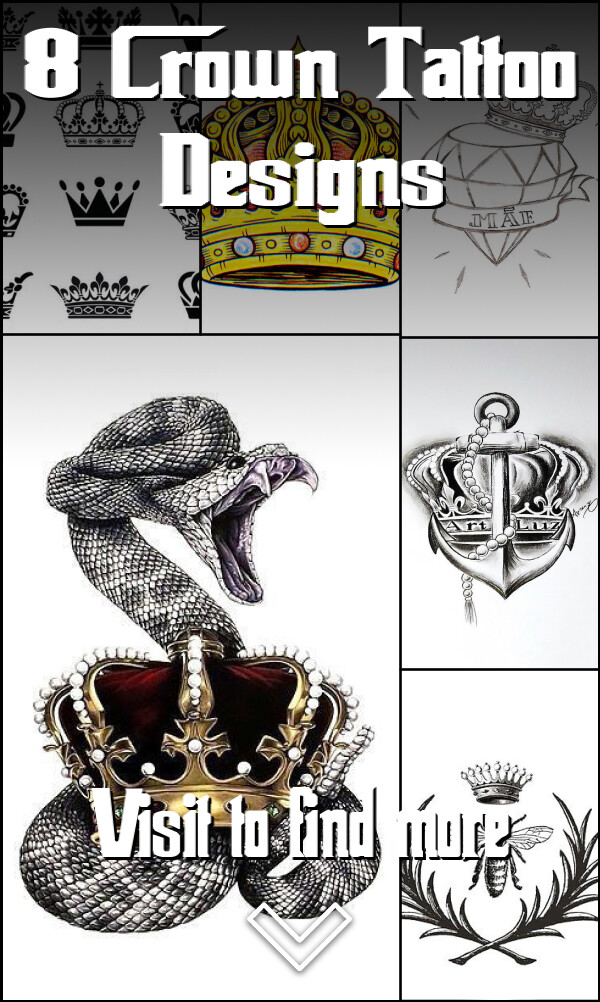 8 Crown Tattoo Designs