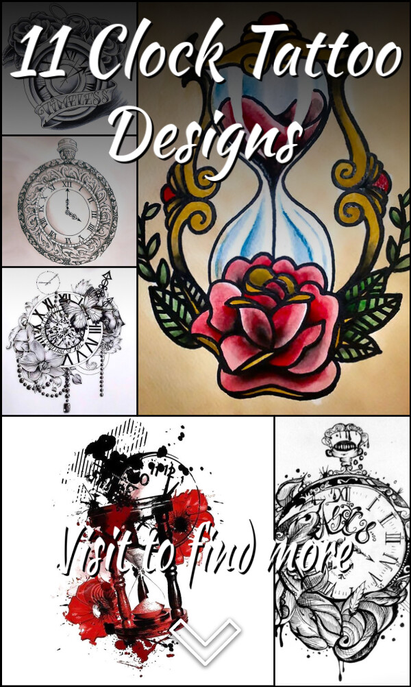 11 Clock Tattoo Designs