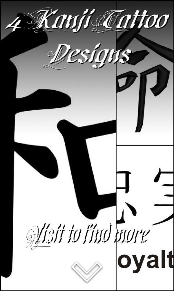 4 Kanji Tattoo Designs