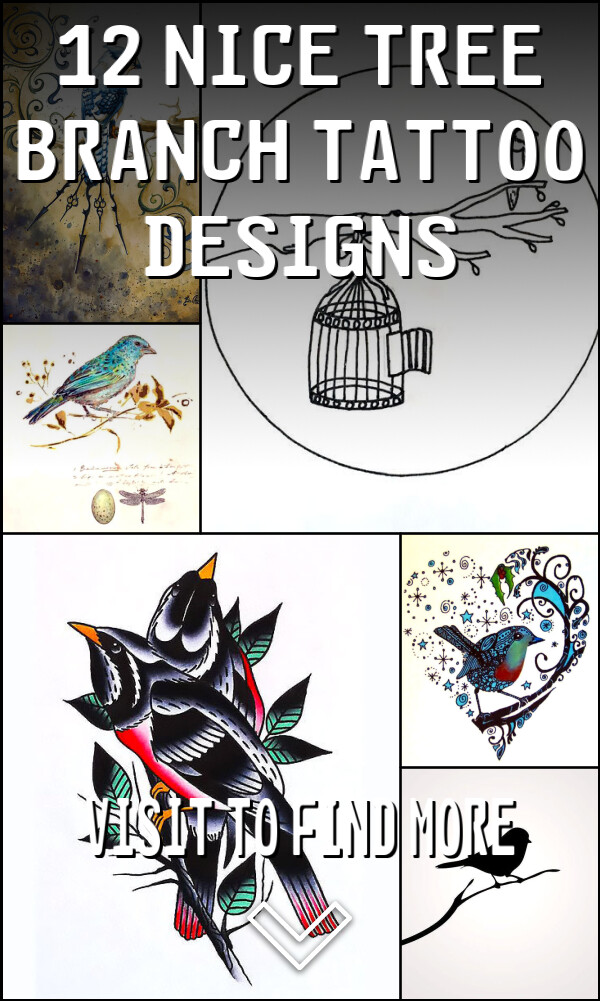 12 Nice Tree Branch Tattoo Designs
