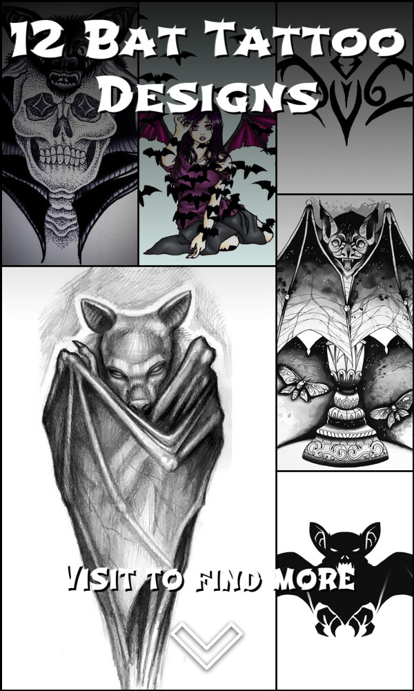 12 Bat Tattoo Designs