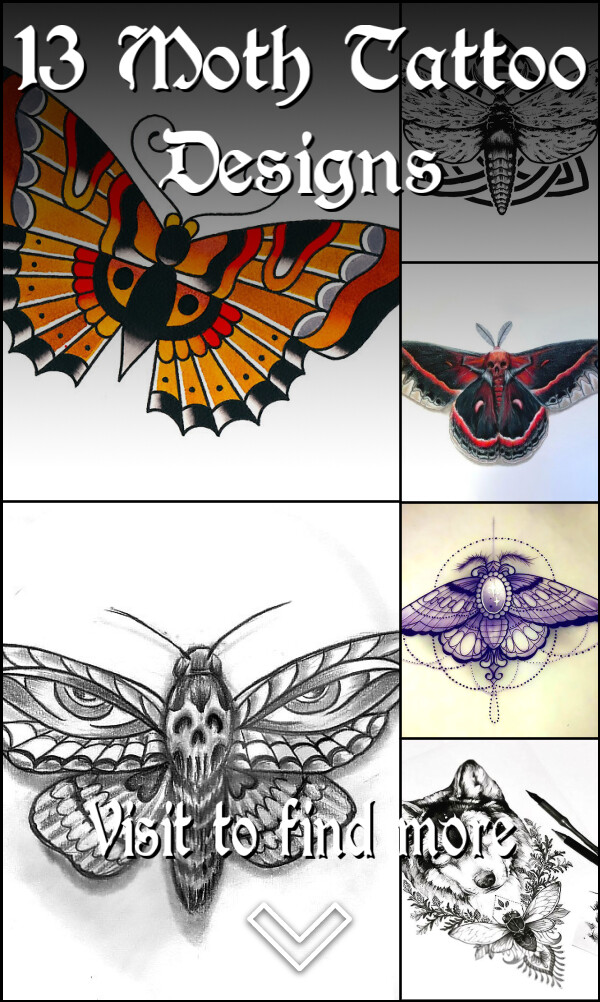 13 Moth Tattoo Designs