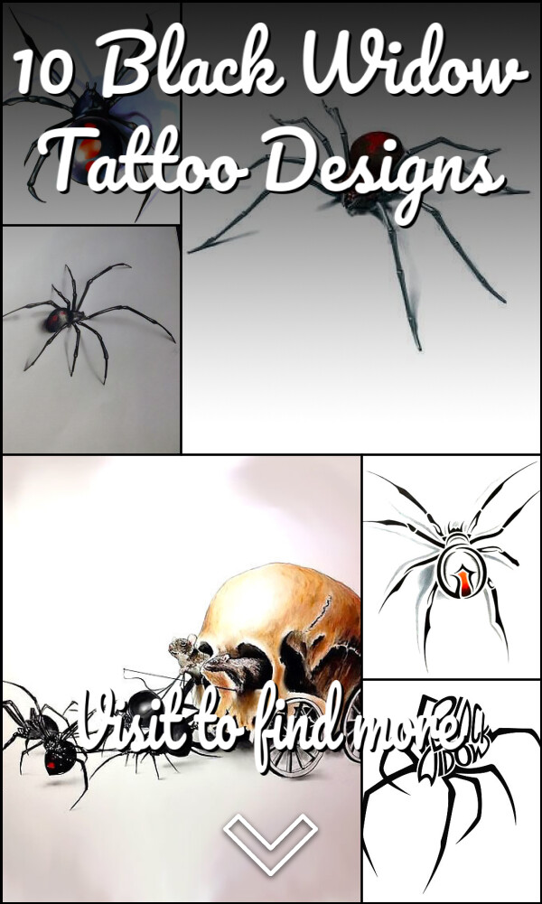 10 Black Widow Tattoo Designs