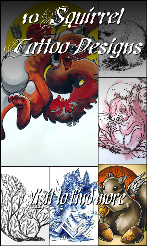 10 Squirrel Tattoo Designs