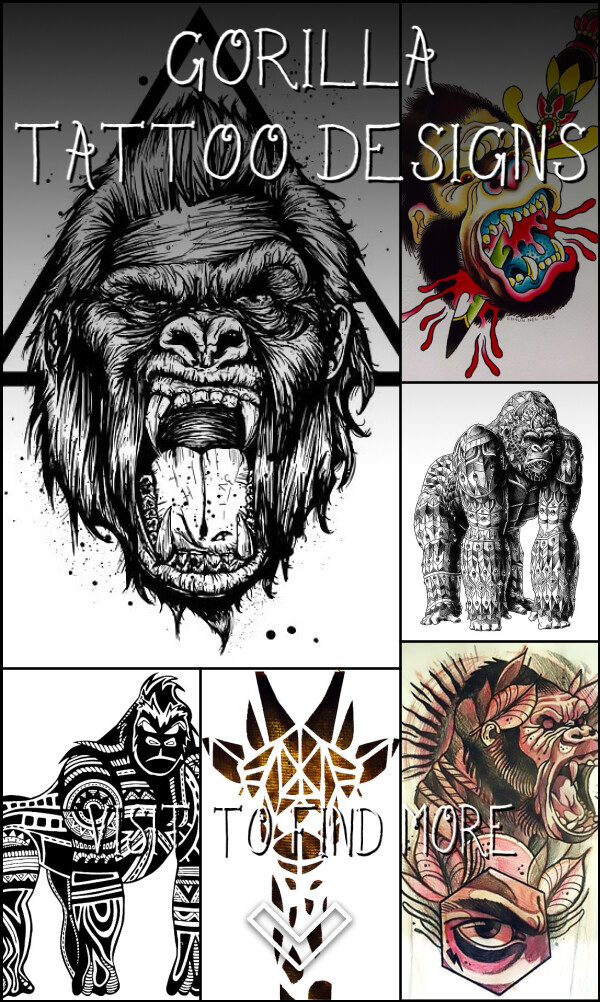 16 Gorilla Tattoo Designs