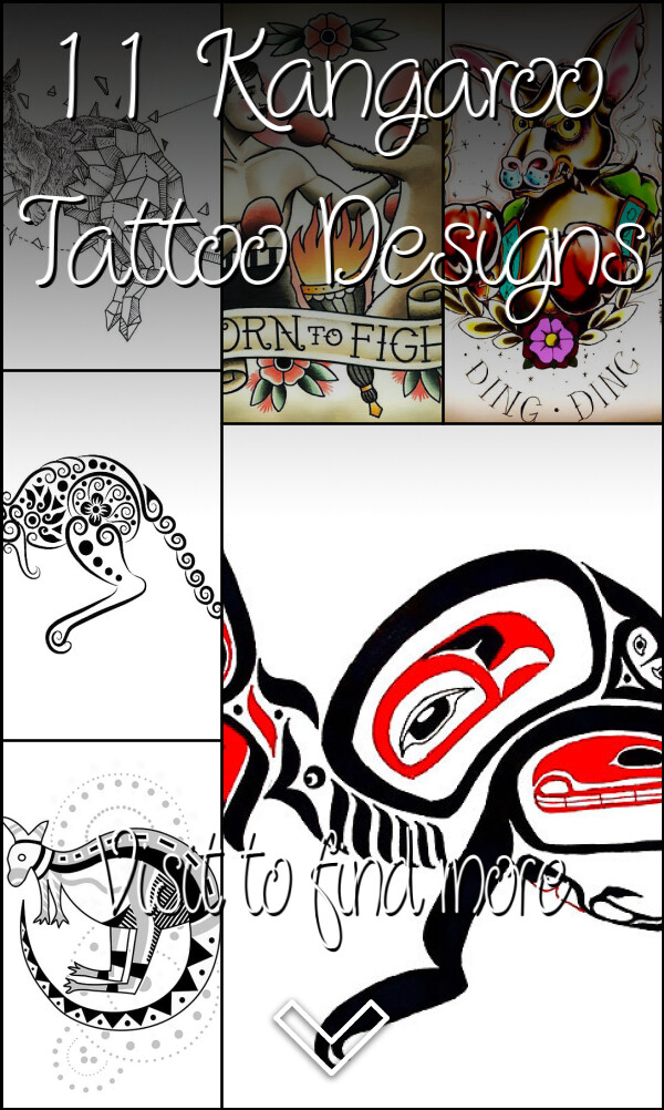 11 Kangaroo Tattoo Designs