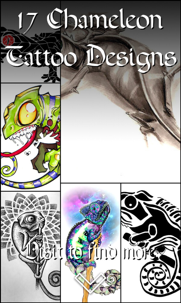17 Chameleon Tattoo Designs