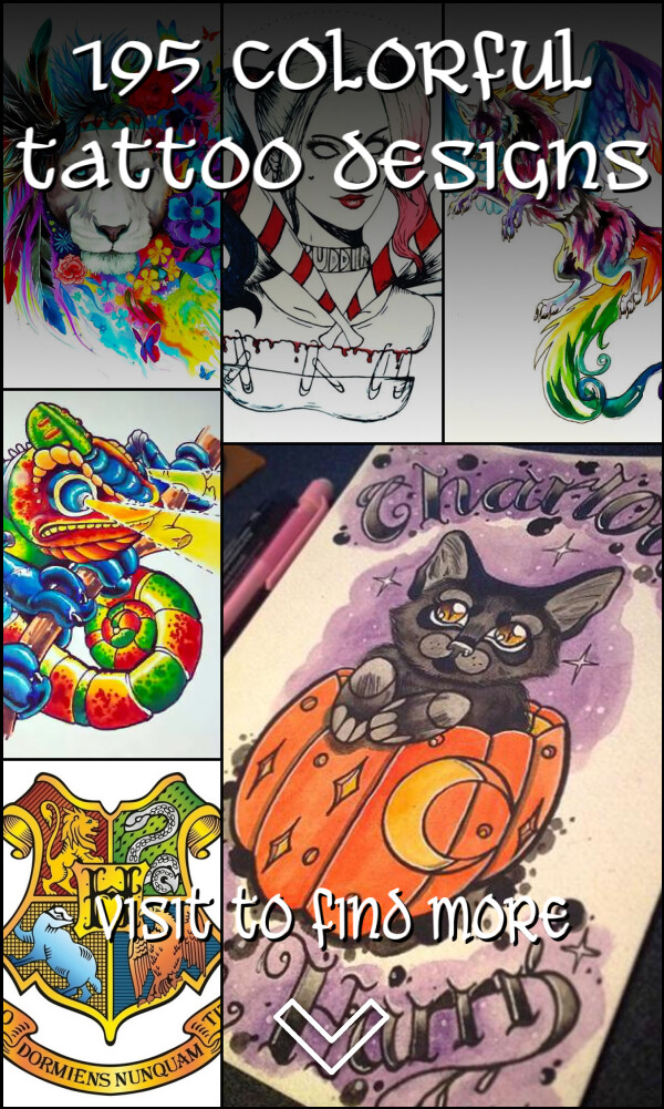 195 Colorful Tattoo Designs