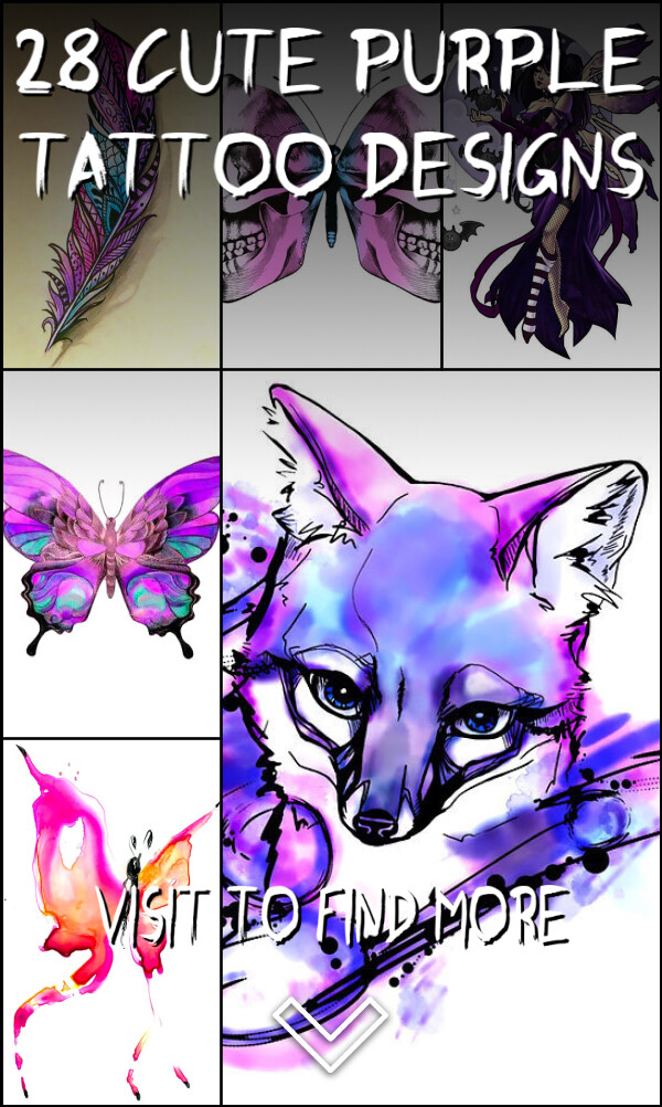 28 Cute Purple Tattoo Designs