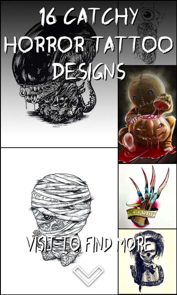 16 Catchy Horror Tattoo Designs