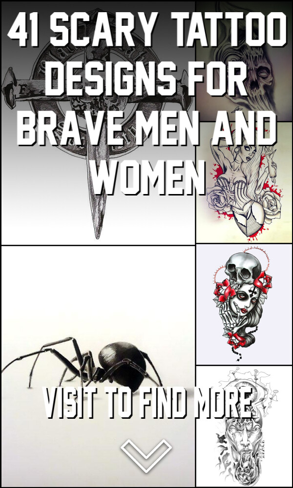 41 Scary Tattoo Designs for Brave Men and Women