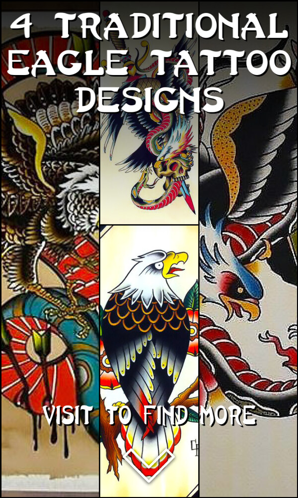 4 Traditional Eagle Tattoo Designs