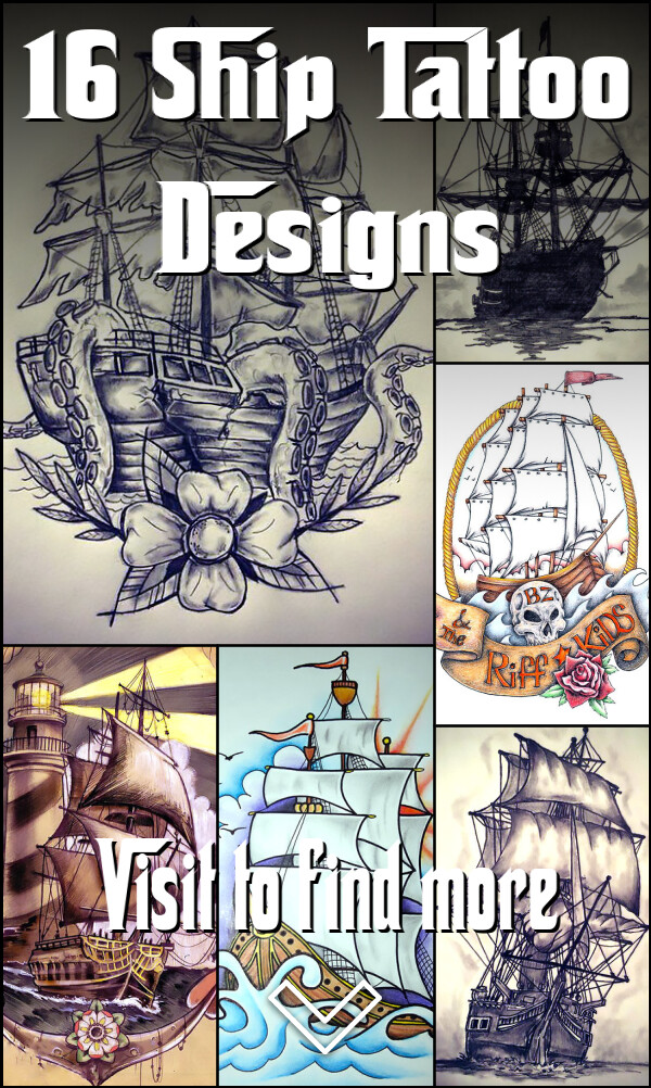 16 Ship Tattoo Designs