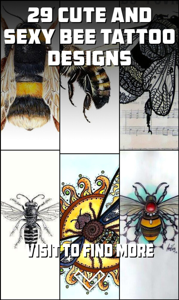 29 Cute and Sexy Bee Tattoo Designs