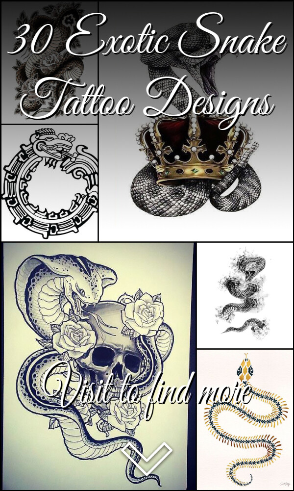 30 Exotic Snake Tattoo Designs