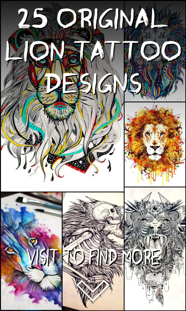 25 Original Lion Tattoo Designs