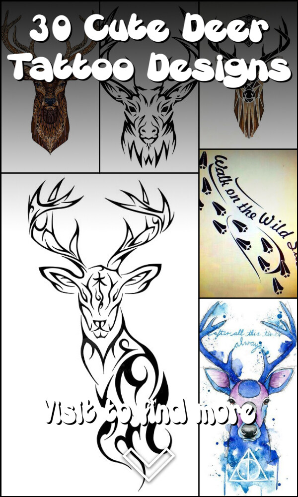 30 Cute Deer Tattoo Designs