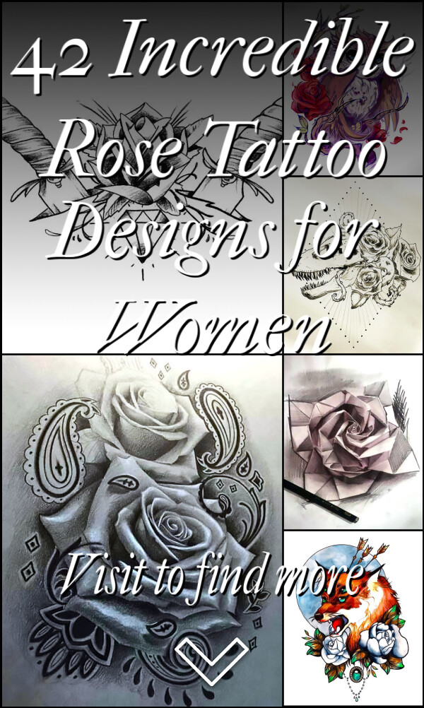42 Incredible Rose Tattoo Designs for Women