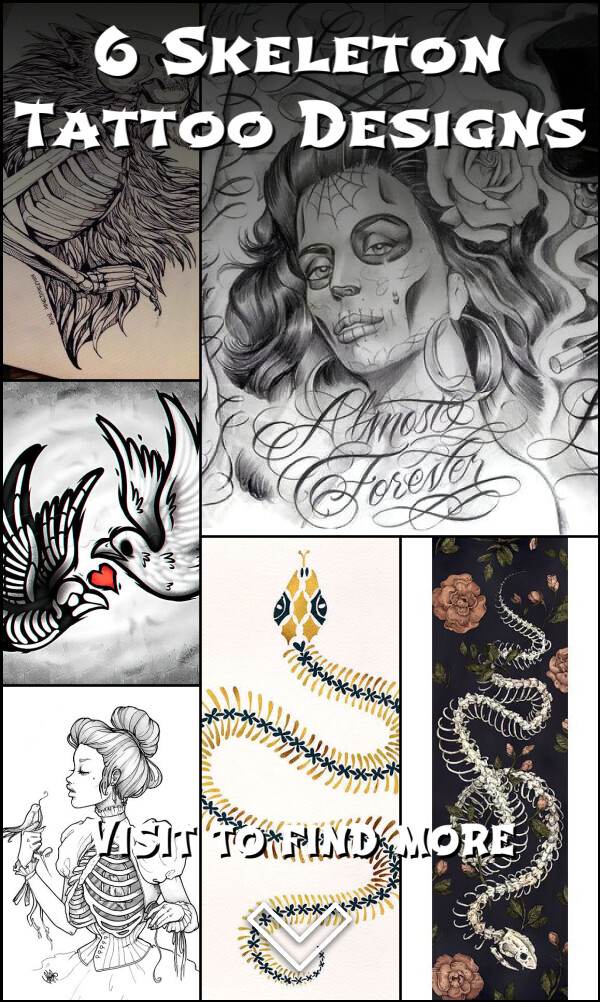 6 Skeleton Tattoo Designs