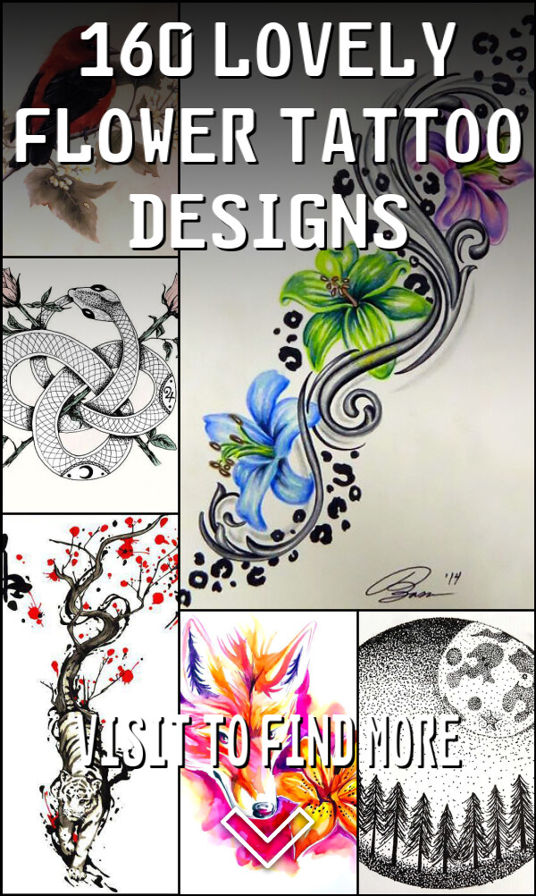 160 Lovely Flower Tattoo Designs