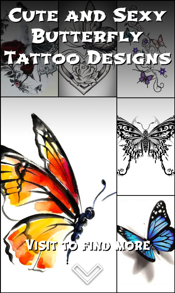 Cute and Sexy Butterfly Tattoo Designs