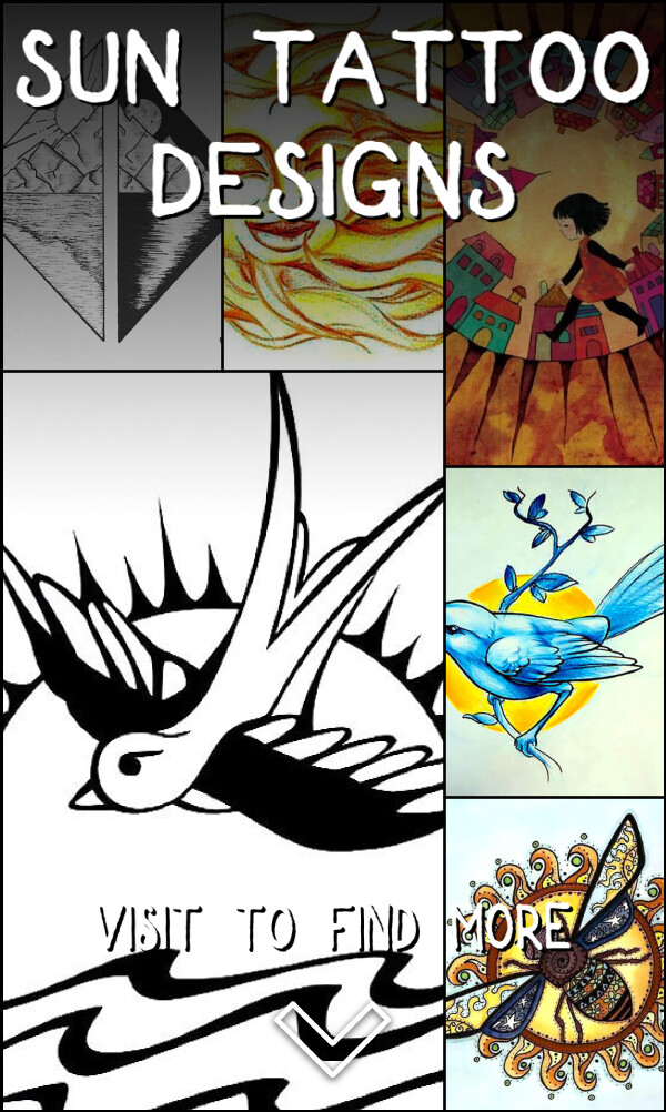 6 Sun Tattoo Designs