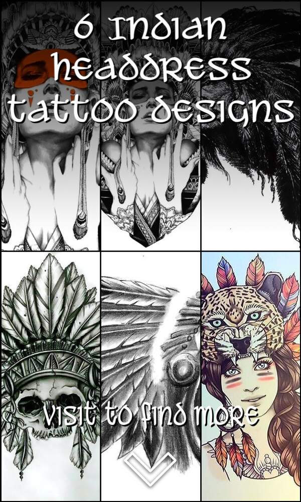 6 Indian Headdress Tattoo Designs