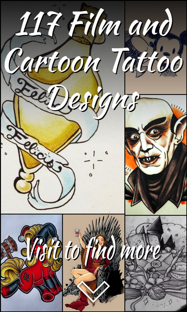 117 Film and Cartoon Tattoo Designs
