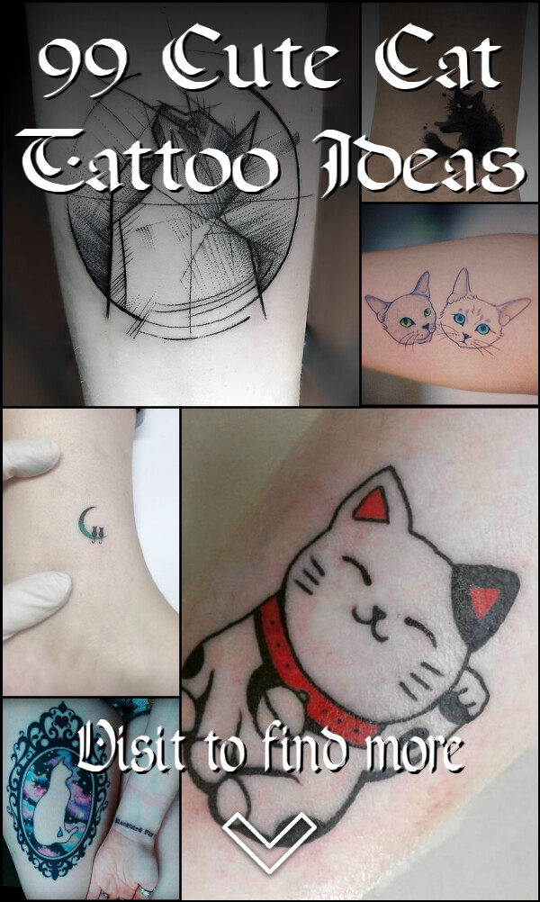 99 Cute Cat Tattoo Ideas