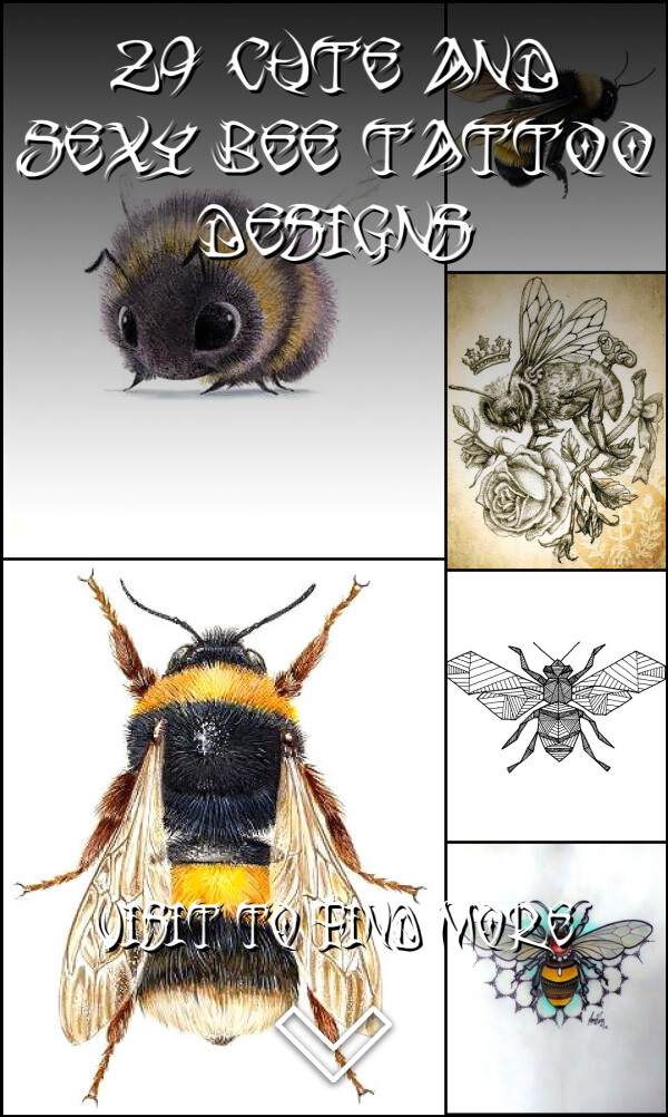 29 Cute and Sexy Bee Tattoo Designs
