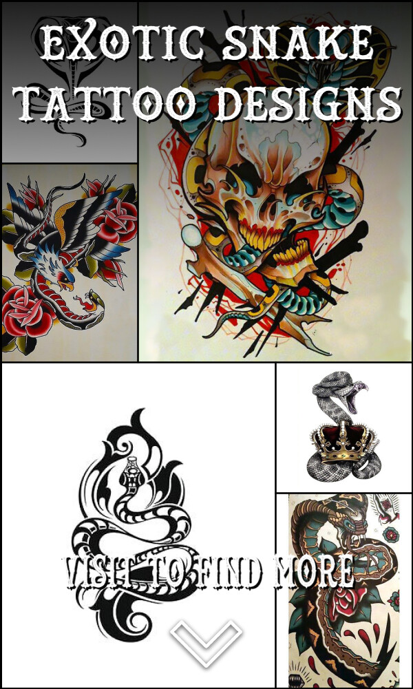 30 Exotic Snake Tattoo Designs