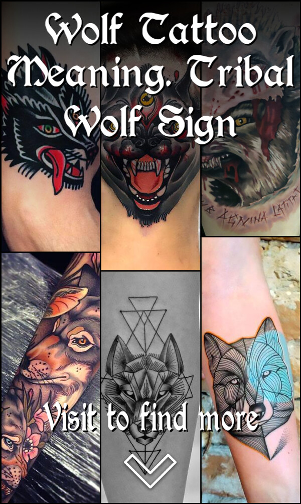 Wolf Tattoo Meaning. Tribal Wolf Sign